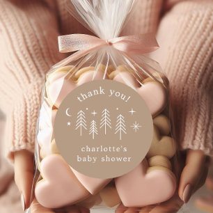 Sticker Rond Happy Camper Merci