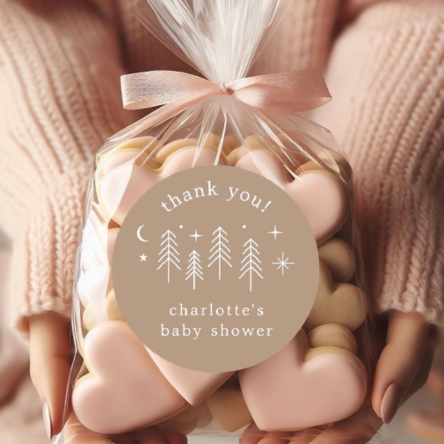 Sticker Rond Happy Camper Merci (Créateur téléchargé)