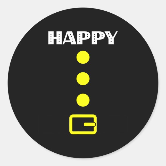 Sticker Rond Happy Costume nain - Halloween Idée cadeau Cranber (Devant)