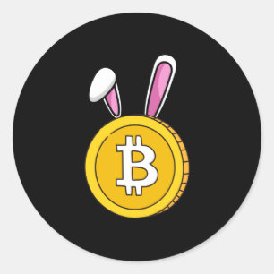 Sticker Rond Happy crypto Pâques