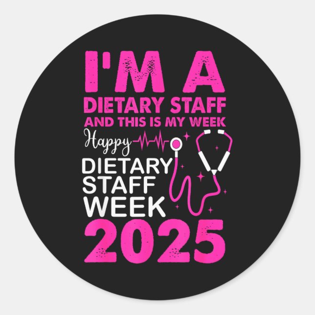 Sticker Rond Happy Dietary Staff Week 2025 Dietary Staffs Day  (Devant)