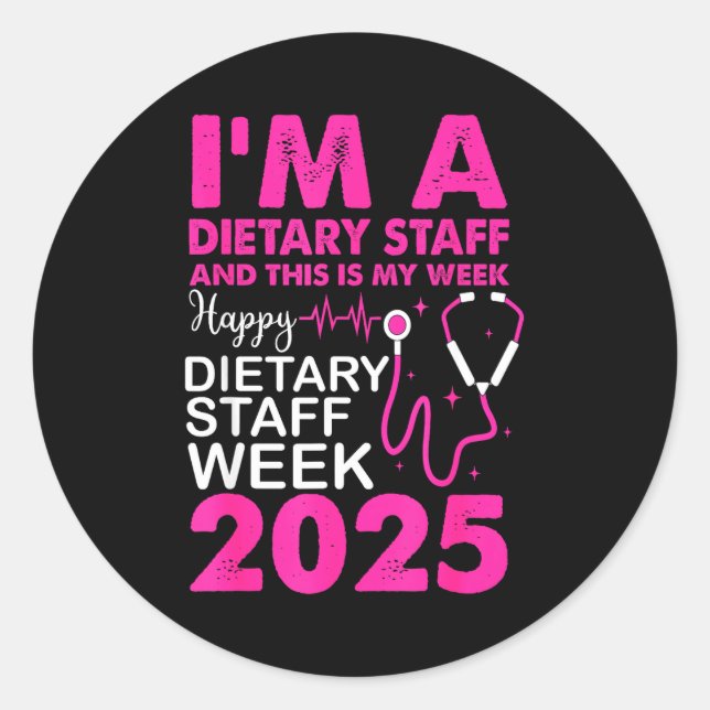 Sticker Rond Happy Dietary Staff Week 2025 Dietary Staffs Day  (Devant)