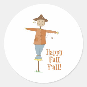 Sticker Rond Happy Fall