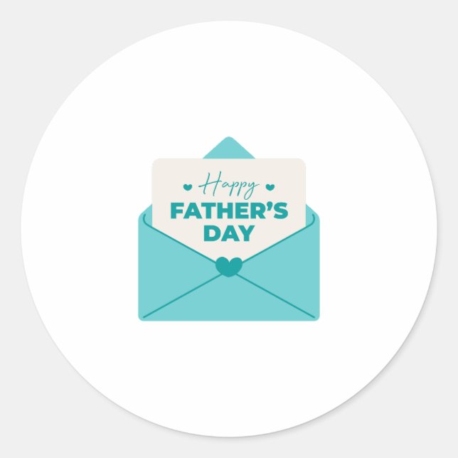 Sticker Rond Happy Father's Day (Devant)