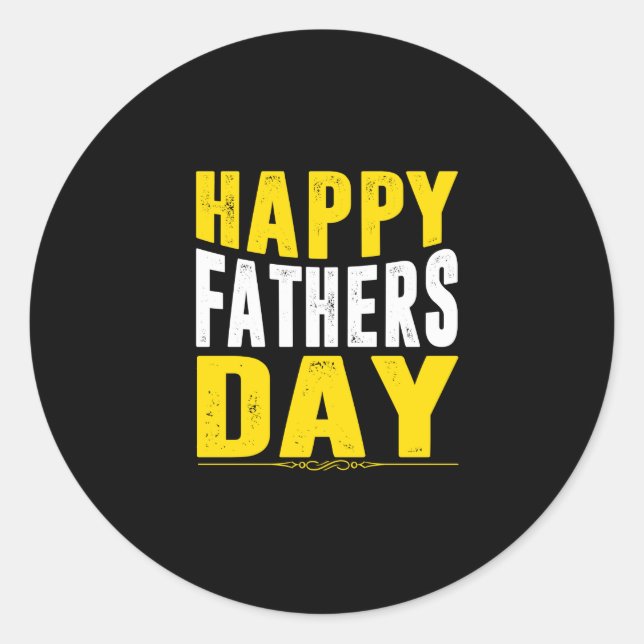 Sticker Rond happy fathers day (Devant)