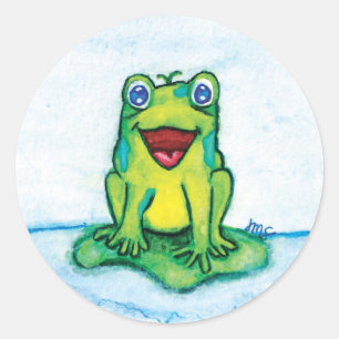 Sticker Rond Happy Frog