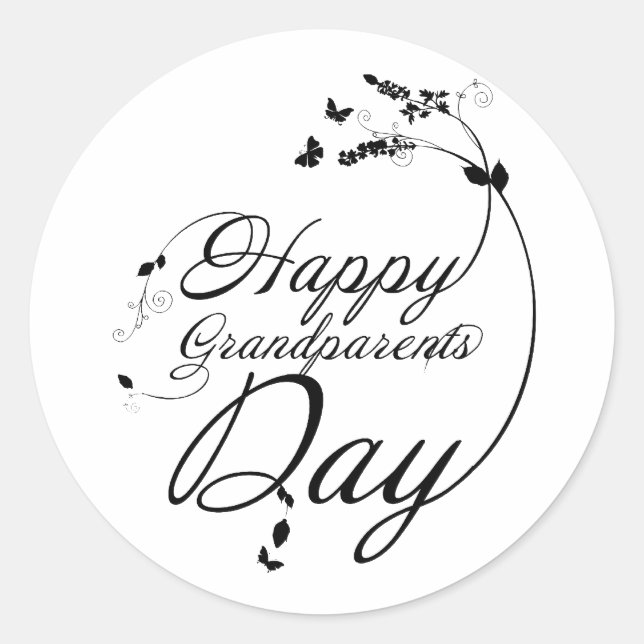 Sticker Rond Happy grandparents day (Devant)