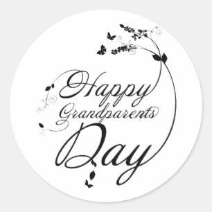 Sticker Rond Happy grandparents day