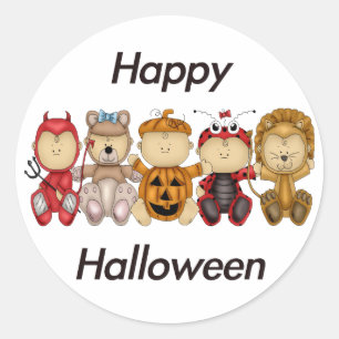 Sticker Rond Happy Halloween (bébés)