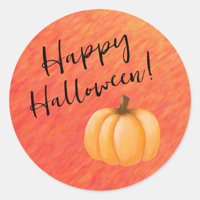 Sticker Rond Happy Halloween-Citrouille- (Devant)