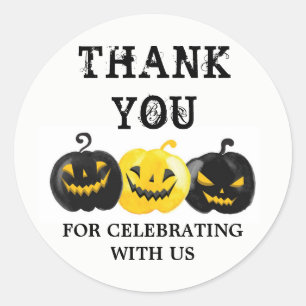 Sticker Rond Happy Halloween Merci de préférence tag
