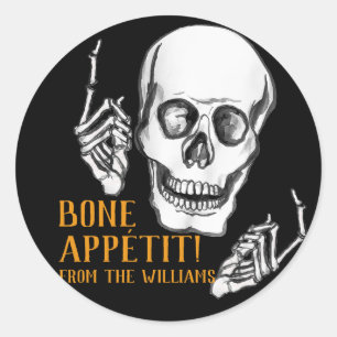 Sticker Rond Happy Halloween papa blague