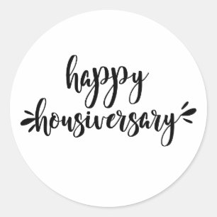Sticker Rond Happy Happy Home Anniversaire immobilier