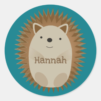 Sticker Rond Happy Hedgehog