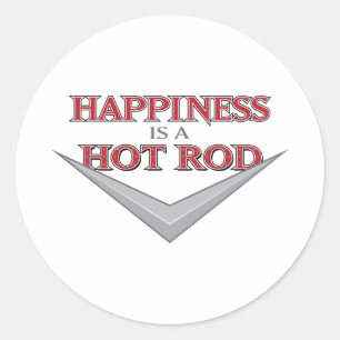 Sticker Rond Happy Hot Rod