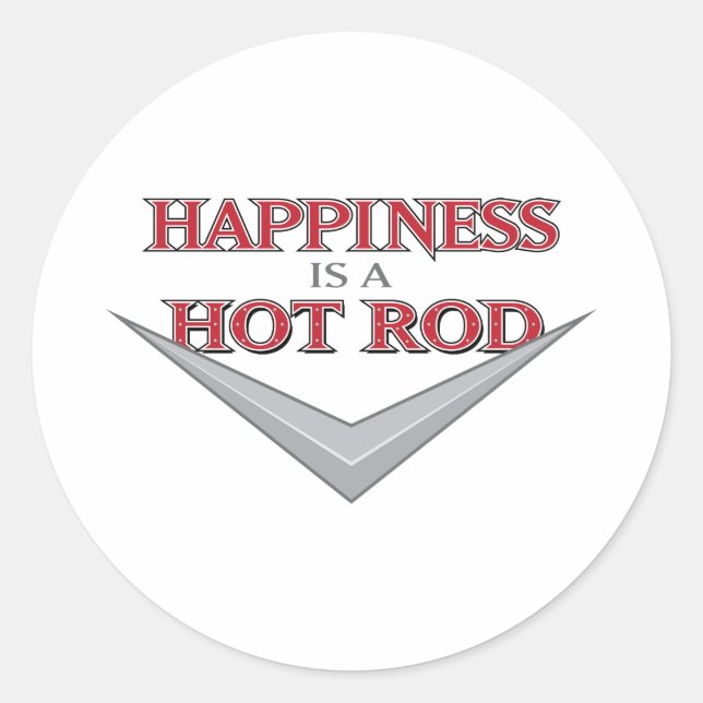 Sticker Rond Happy Hot Rod (Devant)