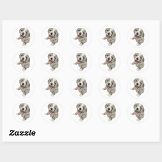 Sticker Rond Happy Little Pup 1.0
