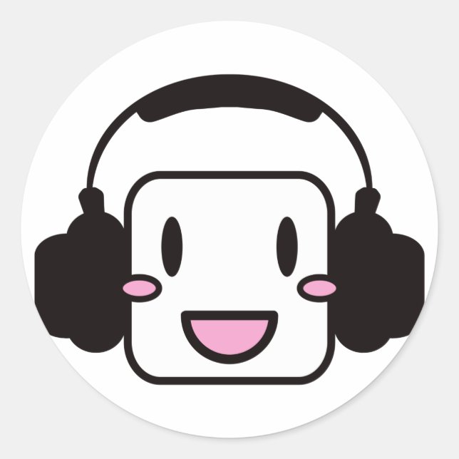 Sticker Rond Happy_Music (Devant)