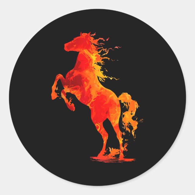 Sticker Rond Happy New Year 2026 Chinese New Year Horse Zodiac  (Devant)