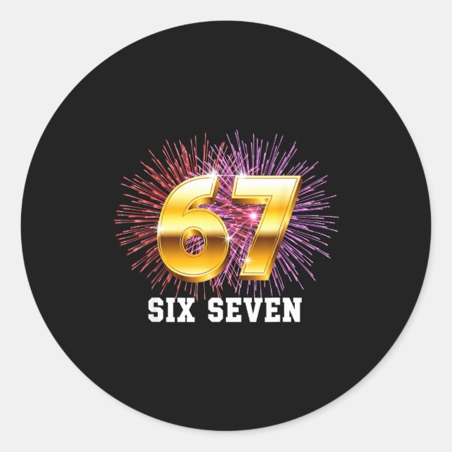 Sticker Rond Happy New Year 2026 New Year's Eve Party 67 Six Se (Devant)