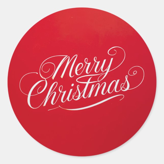Sticker Rond Happy New Year Merry Christmas Holiday Season (Devant)