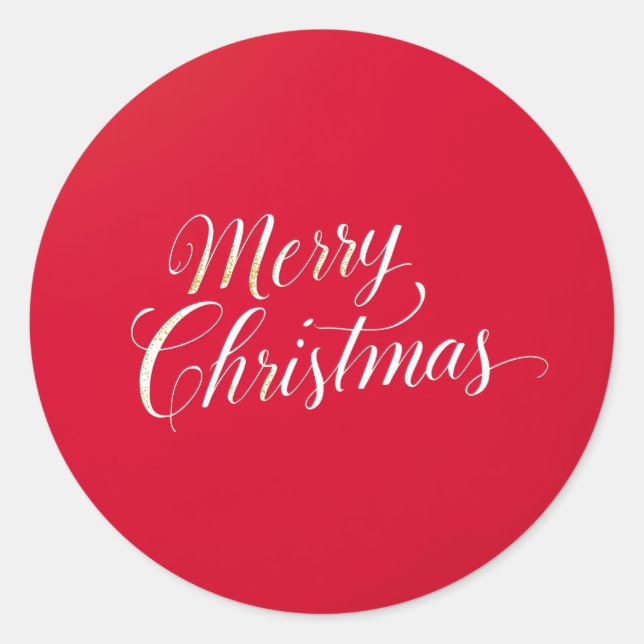 Sticker Rond Happy New Year Merry Christmas Holiday Season (Devant)
