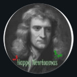 Sticker Rond Happy Newtonmas !<br><div class="desc">Affichez votre geekitude de Noël</div>