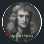 Sticker Rond Happy Newtonmas !<br><div class="desc">Affichez votre geekitude de Noël</div>