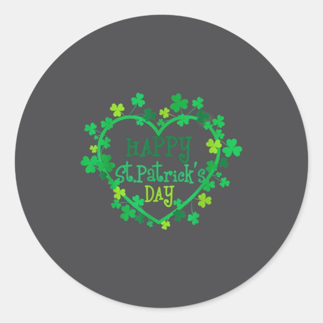 Sticker Rond Happy St. Patrick's Day Funny Saint Patrick Irish  (Devant)