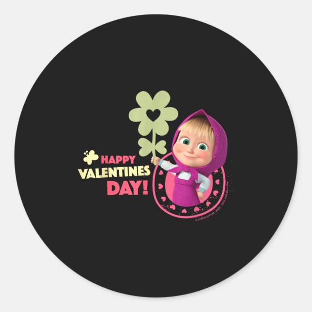 Sticker Rond Happy Valentines Day!  (Devant)