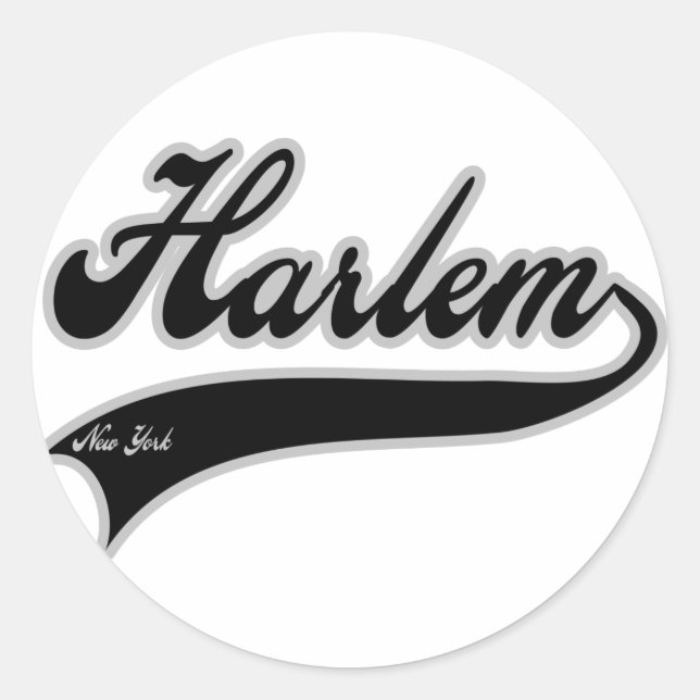 Sticker Rond Harlem New York (Devant)