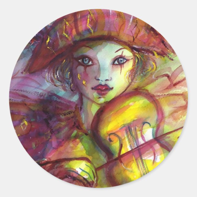 STICKER ROND HARLEQUIN (Devant)