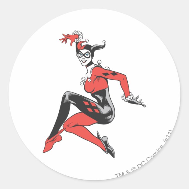 Sticker Rond Harley Quinn 1 (Devant)