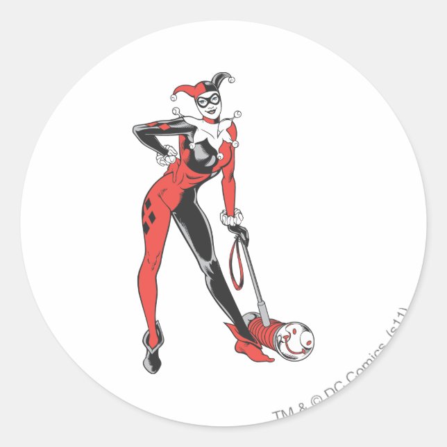 Sticker Rond Harley Quinn 2 (Devant)