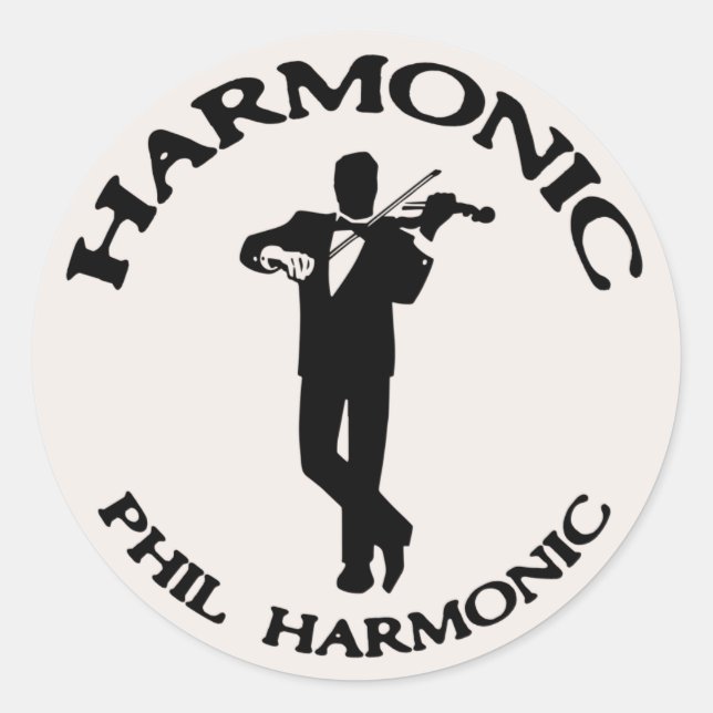 Sticker Rond Harmonic, Phil Harmonic (Devant)