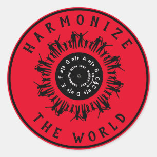 Sticker Rond Harmoniser le logo mondial