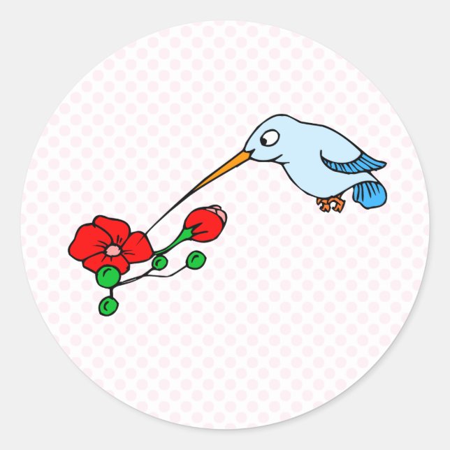 Sticker Rond Harold Hummingbird (Devant)