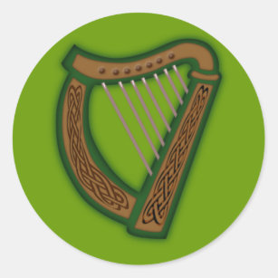 Sticker Rond Harpe celtique