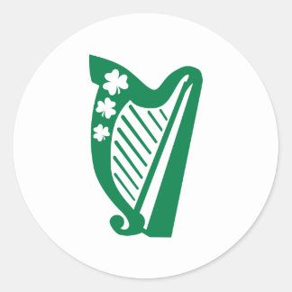 Sticker Rond Harpe irlandaise