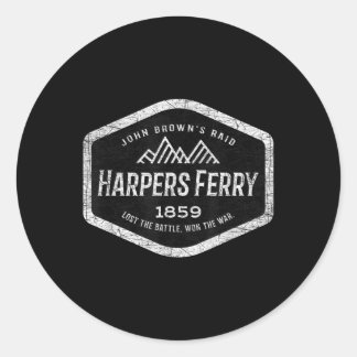 Sticker Rond Harpers Ferry_ John Browns Abolitionniste de la gu