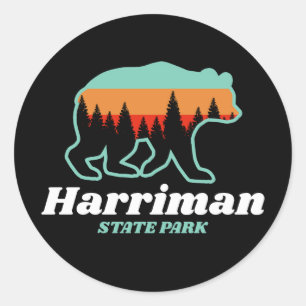 Sticker Rond Harriman State Park Idaho ID Bear Retro