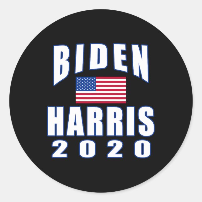 Sticker Rond Harris 2020 avec drapeau américain (Devant)