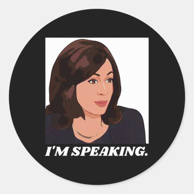 Sticker Rond Harris 2020 Kamala Harris Vp Debate I'm Speaking (Devant)