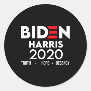 Sticker Rond Harris 2020 Truth Hope Decency Shirt Vintage Elect
