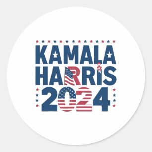Sticker Rond Harris 2024 Déclaration patriotique politique Démo