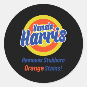 Sticker Rond Harris 2024 élimine les taches d'orange entêtées 1