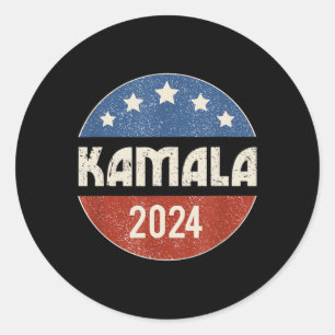 Sticker Rond Harris 2024 Kamala Harris pour l'élection présiden