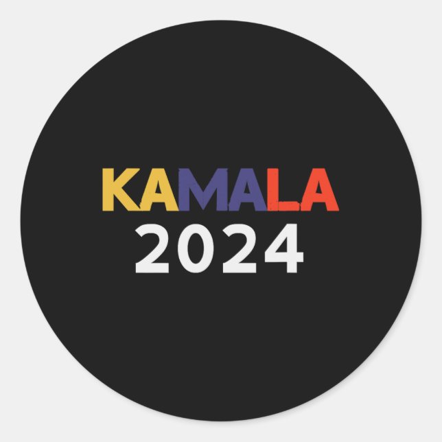 Sticker Rond Harris 2024 Pour Président (Devant)