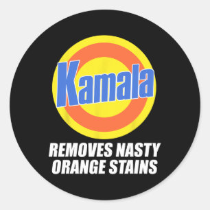 Sticker Rond Harris 2024 supprime les taches d'orange entêtées