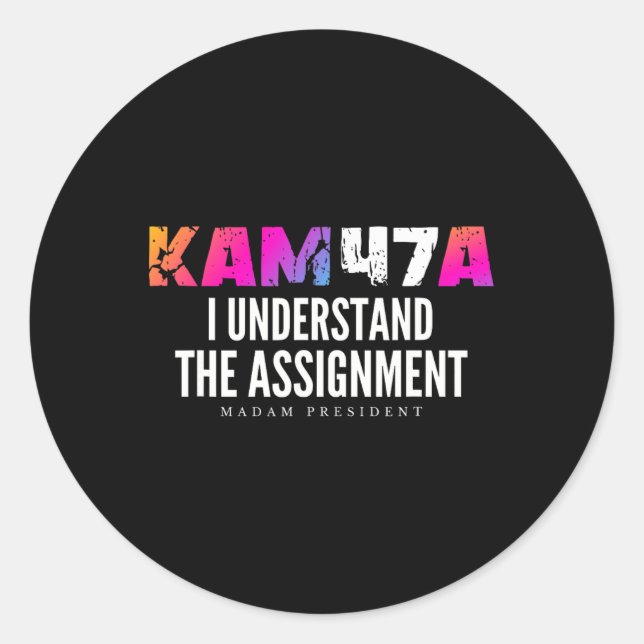 Sticker Rond Harris Kam47a Je Comprends Le Mème D'Ignorance (Devant)